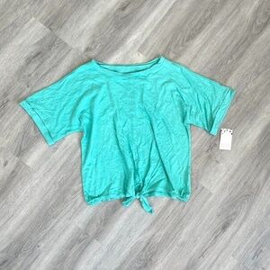 Harper Canyon Girls Teal Tie in Front T-shirt